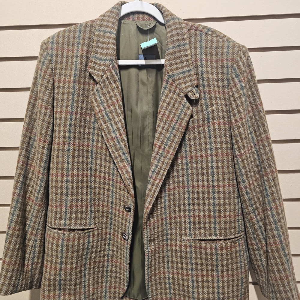 Liz Claiborne Plaid Blazer - Brown and Tan